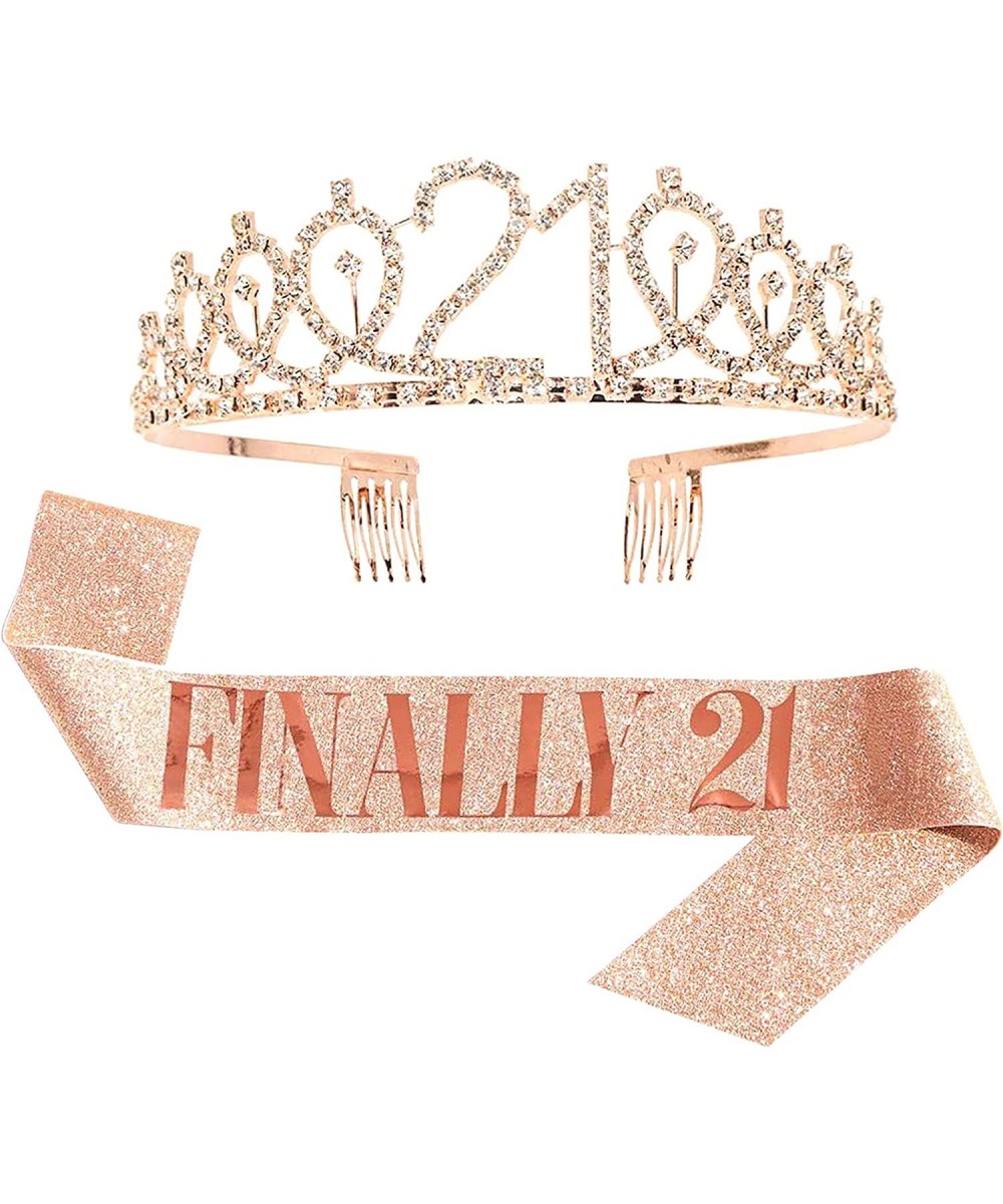 Birthday Crowns for Women Beautiful Birthday Sash Birthday Tiara for Women $17.40 Kids' Party Hats