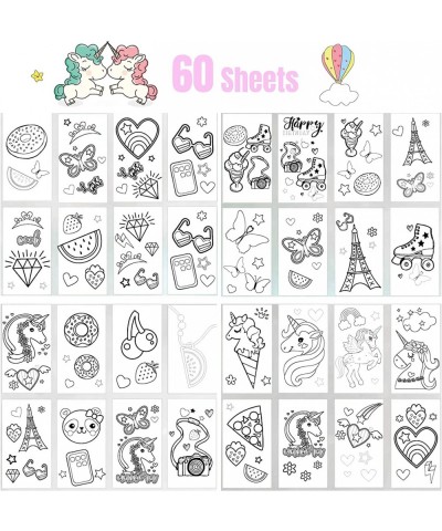 Travel Coloring Kit for Kids No Mess Unicorn Coloring Set with 60 Coloring Pages and 16 Coloring Pencils Coloring Book for Gi...