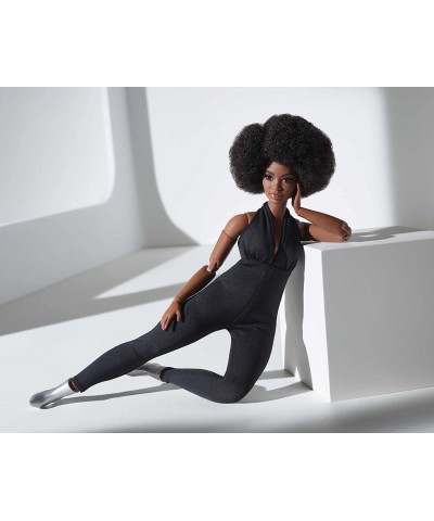 Signature Looks Doll (Curvy Brunette) Fully Posable Fashion Doll Wearing Black Jumpsuit Gift for Collectors $82.97 Dolls