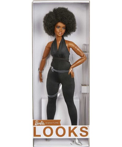 Signature Looks Doll (Curvy Brunette) Fully Posable Fashion Doll Wearing Black Jumpsuit Gift for Collectors $82.97 Dolls