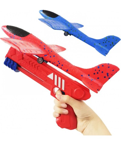 Boy Toys 2 Pack Airplane Launcher Toys 2 Flight Modes Outdoor Throwing Foam Glider with Catapult Plane Gun Birthday Gift for ...