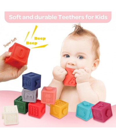 Soft Stacking Blocks for Baby Building Blocks Montessori Sensory Infant Toys Educational Baby Toys 6 Months & Up with Numbers...