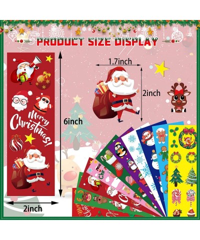 120 Sheets Christmas Stickers for Kids Assorted Holiday Stickers Over 1380pcs Christmas Party Favors Gifts Vinyl Waterproof C...