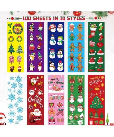 120 Sheets Christmas Stickers for Kids Assorted Holiday Stickers Over 1380pcs Christmas Party Favors Gifts Vinyl Waterproof C...