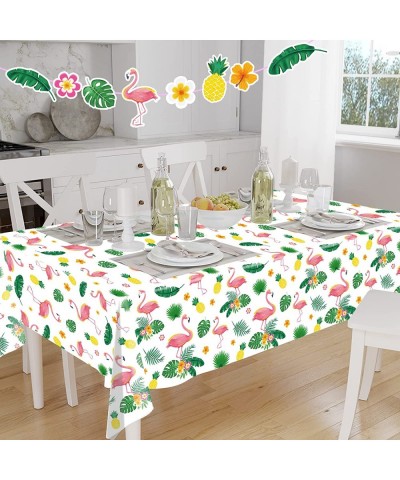 Flamingo Tablecloths Hawaiian Luau Tropical Plastic Table Covers 54” x 108” Summer Party Supplies Decoration 3 Pack $16.60 Ki...