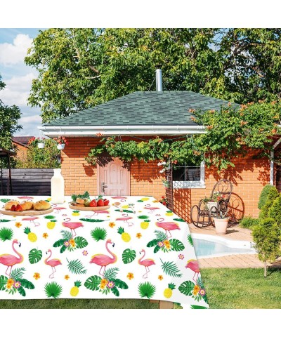 Flamingo Tablecloths Hawaiian Luau Tropical Plastic Table Covers 54” x 108” Summer Party Supplies Decoration 3 Pack $16.60 Ki...