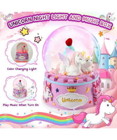 Make Your Own Unicorn Snow Globe Unicorn Gifts for Girls Snow Globe Kit with Rainbow Lights and Music Unicorn Toys Gifts for ...