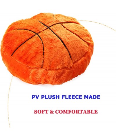 17.7" Basketball Plush Pillow Soft Fluffy Velvet Stuffed Football Throw Pillow Sports Rugby Ball Shaped Sleeping Travel Pillo...