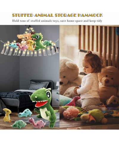 Dinosaur Stuffed Animal Plush 19.7'' Mommy Dinosaur with Stuffed Animal Storage Hammock & 4 Cute Baby Dinosaur Hatchlings Ins...