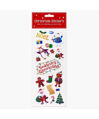 Christmas Decorating 3 Pack Sticker Sheet - Self Adhesive Merry Xmas Crafting Scrapbook Gift Present Party Bag Filler Card Ma...