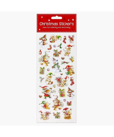 Christmas Decorating 3 Pack Sticker Sheet - Self Adhesive Merry Xmas Crafting Scrapbook Gift Present Party Bag Filler Card Ma...