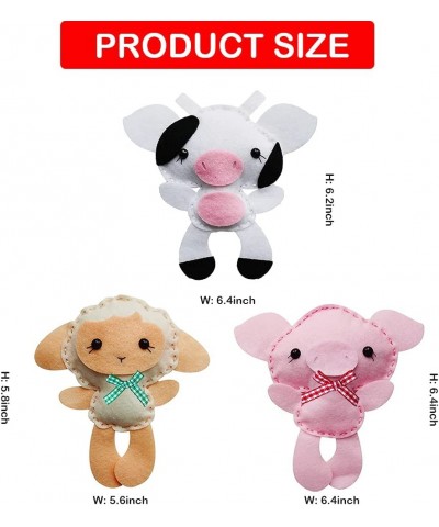 Felt DIY Sewing Crafts (Farm Animal Toy DIY Set) Farm Animal Toy DIY Making Kit - Stitch & Sew Your Toy Stuffed - 3 DIY Craft...