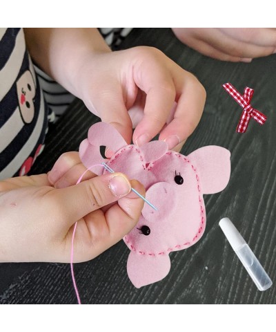 Felt DIY Sewing Crafts (Farm Animal Toy DIY Set) Farm Animal Toy DIY Making Kit - Stitch & Sew Your Toy Stuffed - 3 DIY Craft...