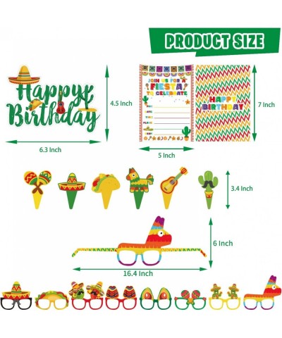 Mexican Themed Birthday Party Decorations 78 Pcs Fiesta Taco Birthday Party Supplies for Girls - Birthday Banner Cake Topper ...