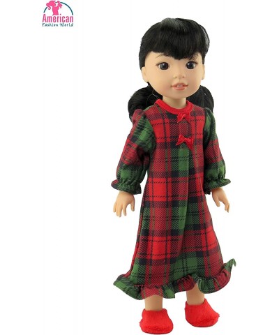 Red and Green Nightgown Pajamas Made for 14 inch Dolls Compatible with Wellie Wishers $18.71 Doll Accessories