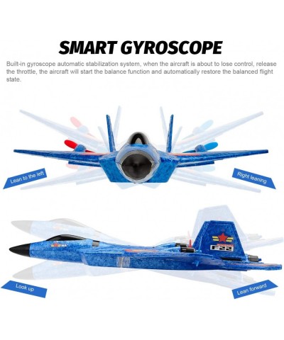 Remote Control Plane RTF F-22 Raptor 2.4Ghz 6-axis Gyro RC Airplane with Light Strip Jet Fighter Toy Gift for Kids Beginner (...