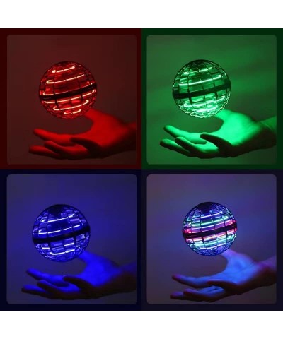 Flying Ball Toys Hover Orb Boomerang Spinner Drone with LED Lights Hand Controlled 360 Rotating Spinning Shining UFO Safe for...