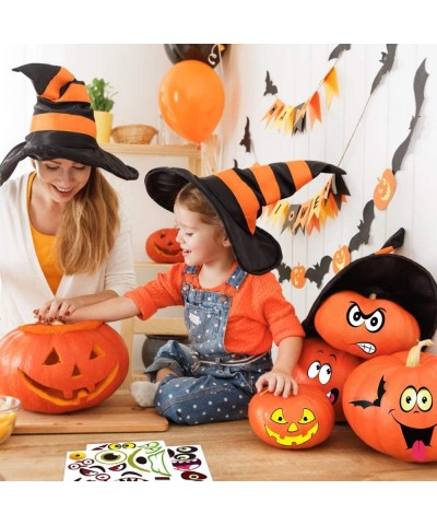 Halloween Pumpkin Decorations Stickers Kids Party Favors 40 Style Pumpkin Decorating Stickers + 12 Pack 3D Bats Wall Decals P...