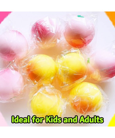 2 Pack Peach Stress Balls Sensory Fidget Toys Squishy Dough Ball Fruit Stretchy Stress Ball Fun and Soft Stress Ball 2 Colors...