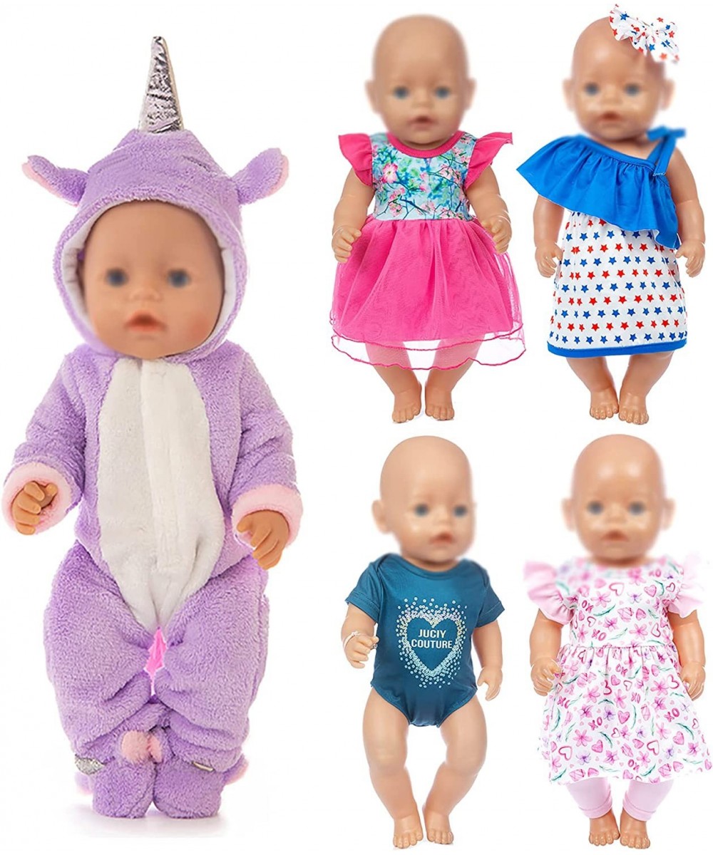 Doll Clothes Accessories Play Set Include Unicorn Rompers Dresses Pants for 17inch / 43cm Dolls (No Doll) $16.96 Doll Accesso...