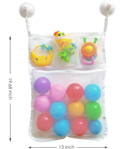 CareinU Bath Toy Organizer 2 x Large Mesh Bath Toy Storage + 8 Extra Ultra Strong Hooks Bath Toy Holders for The Tub $17.47 B...