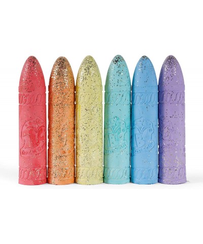 Sidewalk Chalk 6 Glitter Chalks Set Non Toxic Sidewalk Chalk for Kids Outdoor Chalk Side Walk Chalk Toys for Playground Pavem...