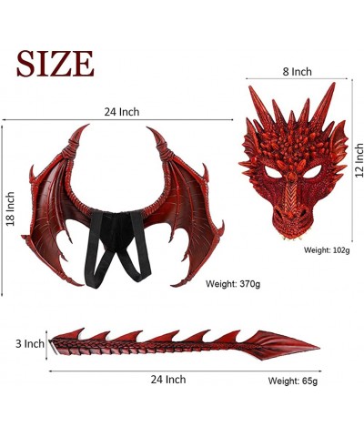 Forart Kids Fantasy Halloween Dinosaurio Dragon Costume Child Animal Mask Wing Tail Accessory for Halloween Party $61.62 Kids...