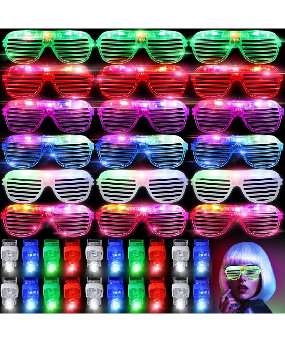 148 Pcs LED Light up Party Favors Glow in The Dark Party Supplies 48 Light up Glasses Shutter Shades Neon Glasses LED Sunglas...