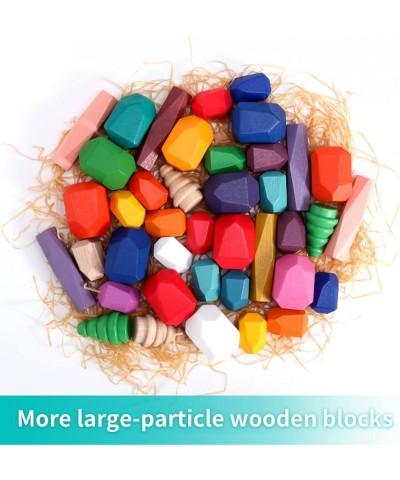 20 Pcs Stacking Rocks Stones Wooden Balancing Stones Montessori Toys for 1 2 3 4 5 6 Year Old Kids Christams Gifts Educationa...