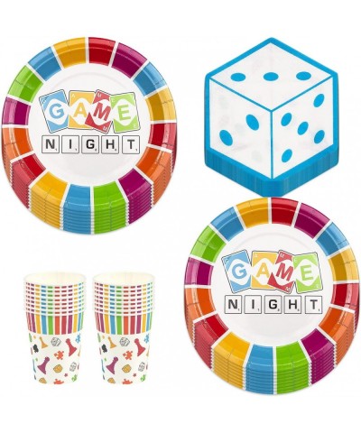 Family Game Night Cards and Letter Tile Paper Plates Dice Napkins and Cups (Serves 16) $43.49 Kids' Party Tableware