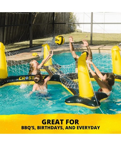 Inflatable H2O 4-Way Inflatable Volleyball Net for Adults & Family - Volleyball Net Pool Game - Quick Assemble and Portable -...