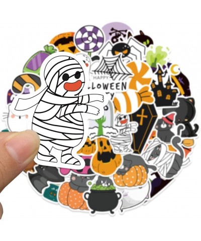 100Pcs Happy Halloween Stickers Cute Cartoon Pumpkin Monster Skull Stickers for Suitcase Guitar Laptop Water Bottle Party Dec...