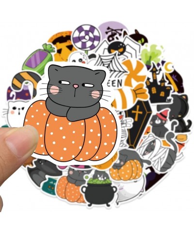 100Pcs Happy Halloween Stickers Cute Cartoon Pumpkin Monster Skull Stickers for Suitcase Guitar Laptop Water Bottle Party Dec...