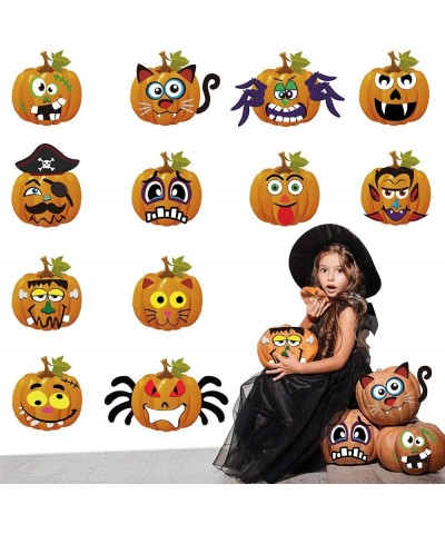 Halloween Pumpkin Decorating Stickers with EVA Foam Pumpkin Decorating Kits Halloween Foam Stickers for Kids Make Funny Pumpk...