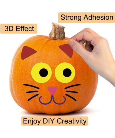 Halloween Pumpkin Decorating Stickers with EVA Foam Pumpkin Decorating Kits Halloween Foam Stickers for Kids Make Funny Pumpk...