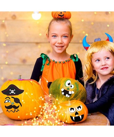 Halloween Pumpkin Decorating Stickers with EVA Foam Pumpkin Decorating Kits Halloween Foam Stickers for Kids Make Funny Pumpk...