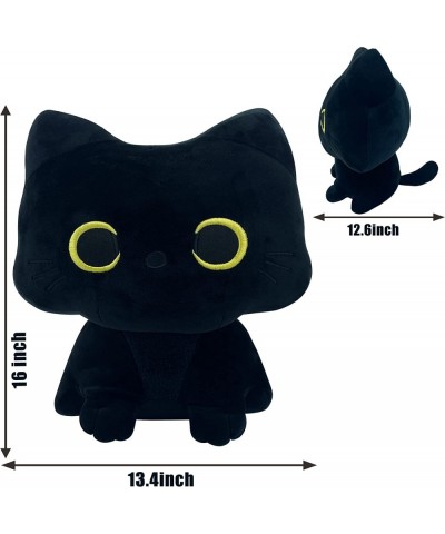 New Black Cat Plush Toy Black Cat Pillow Black Cat Stuffed Plushie Toy Black Cat Halloween Decor Anime Cat Plush Toy Gift for...