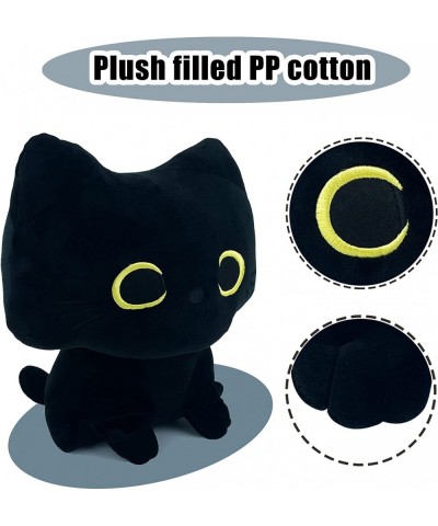 New Black Cat Plush Toy Black Cat Pillow Black Cat Stuffed Plushie Toy Black Cat Halloween Decor Anime Cat Plush Toy Gift for...