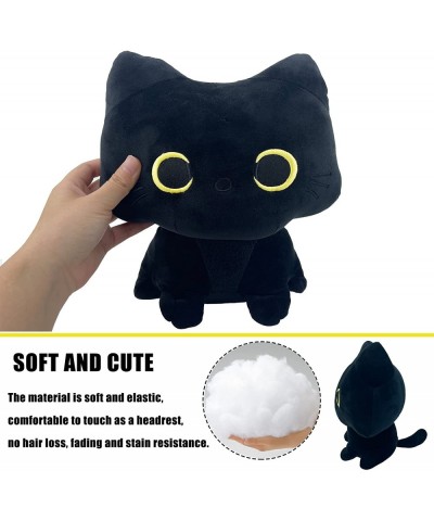 New Black Cat Plush Toy Black Cat Pillow Black Cat Stuffed Plushie Toy Black Cat Halloween Decor Anime Cat Plush Toy Gift for...