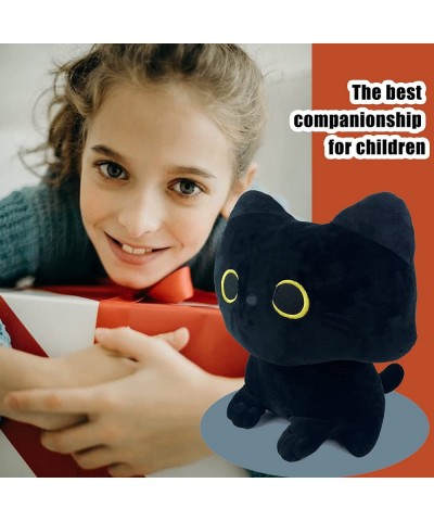 New Black Cat Plush Toy Black Cat Pillow Black Cat Stuffed Plushie Toy Black Cat Halloween Decor Anime Cat Plush Toy Gift for...