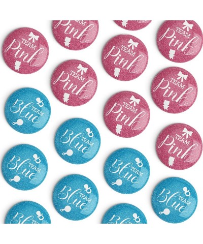 Gender Reveal Pins - 24 Pcs Voting Pins for Team Boy Team Girl Baby Gender Reveal Games Baby Shower Party Favors Pink and Blu...