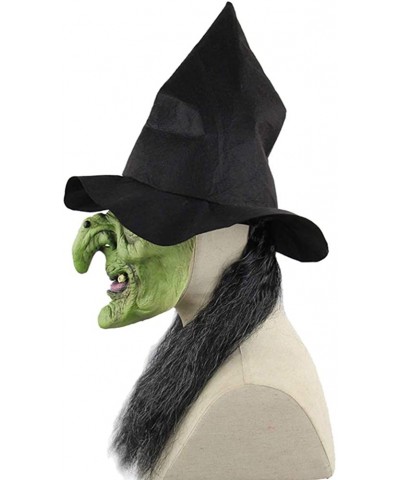 Halloween Witch Mask Halloween Horror Green Face Mask Witch Mask with Hat for Cosplay Halloween $27.65 Kids' Dress-Up Accesso...