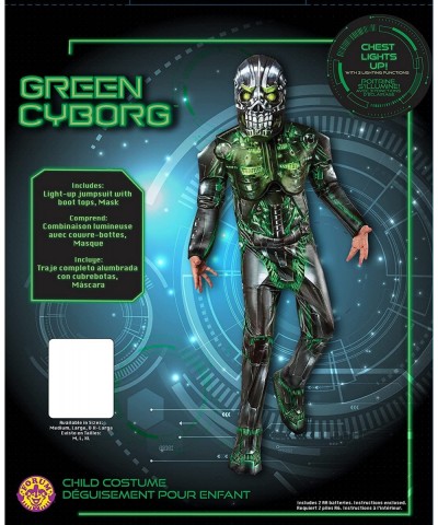 Child's Forum Novelties Light Up Green Cyborg Costume Jumpsuit and Mask As Shown Medium $80.06 Kids' Costumes