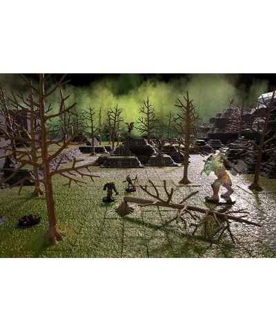 Monster Adventure Terrain- 50pc Foliage Tile Expansion Pack-Paintable 1"x1" Tile Set- Easy Snap Creates Amazing Tabletop Terr...