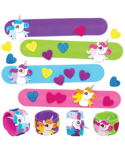 AT726 Unicorn Snap On Bracelet Kits - Pack of 4 for Kids Arts and Crafts Projects $16.60 Kids' Drawing & Writing Boards