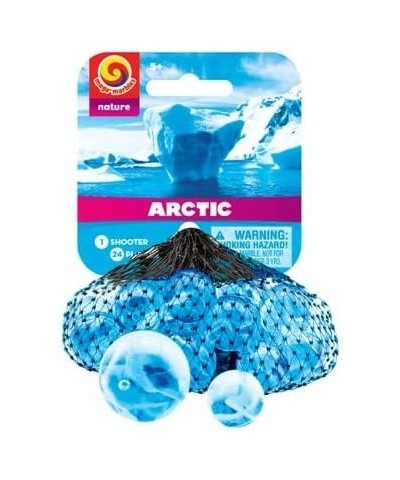 Mega Marbles Arctic Marble NET 24 Player Marbles & 1 Shooter Marble $21.42 Dice & Marble Games