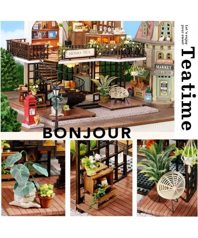 Dollhouse Miniature DIY House Kit Creative Room with Furniture for Romantic Artwork Gift (Forest Teashop) $61.89 Dollhouses