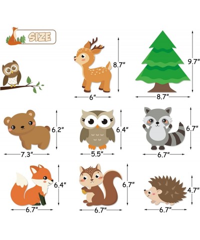 Set of 28 Woodland Animals Centerpiece Sticks with Number Sticker Double-sided Printing Animal Table Toppers Decorations Fore...