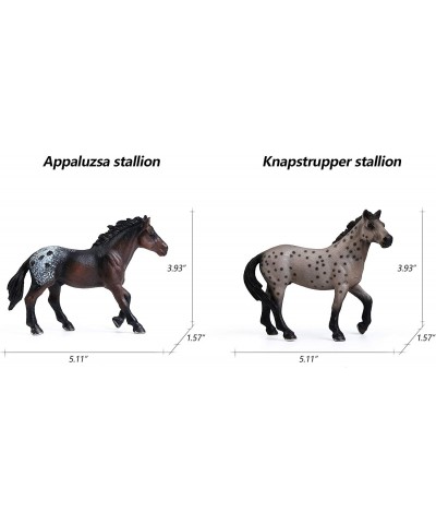 8PCS Big Horse Mare and Stallion Toy Figures Plastic Horse Figurines Horse Animal Toys for Girls and Boys Horse Club Cake Top...