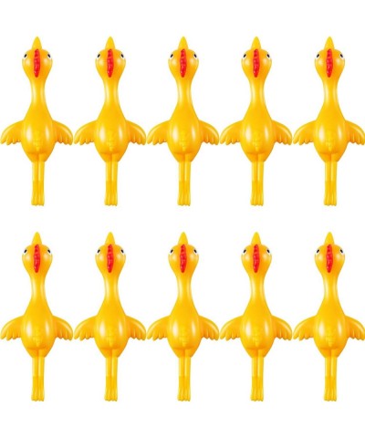 10 Pack Easter Day Ornament Slingshot Chicken Flick Chicken Flying Chicken Flingers Stretchy Funny Rubber Chickens Party Acti...